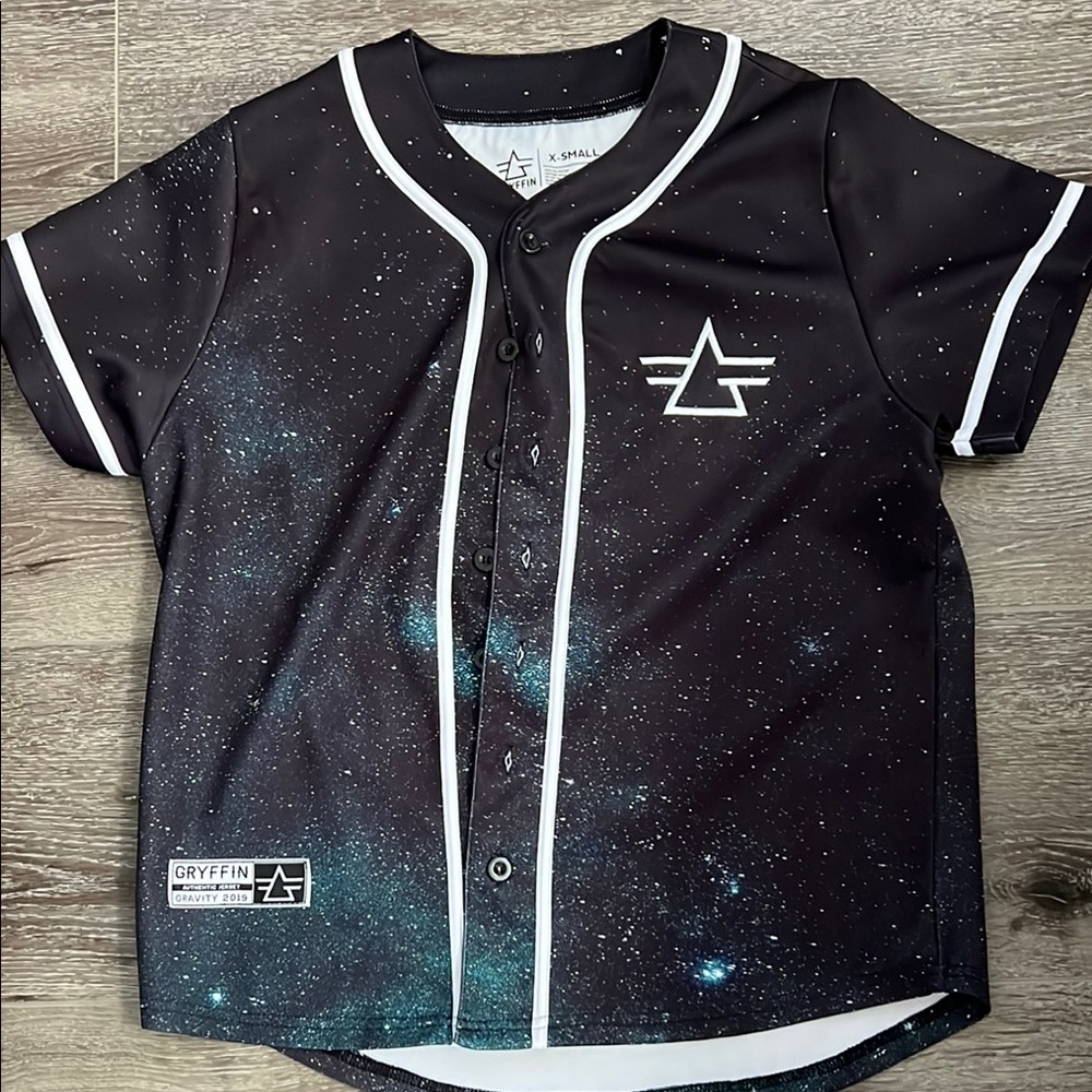 Kids Galaxy Baseball Shirt - Black